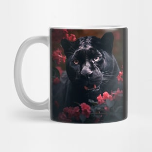 Floral Black Panther 3 Mug